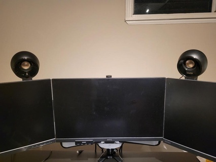 creative pebble 20 desktop speakers - monitor mounted stand Home mount speaker office home work desk 3d print model - Mito3D