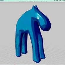 Yaratıcı araçlar avuç içi 3d lazer tarandı mavi cow horse şekil scanner 3ds max geometri model obj stl Odun 3d print model - Mito3D