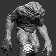 criatura a arte monstro 3d imprimir escultura fantasia alien besta horror printable estátua réptil o personagem miniaturas figurinhas 3d print model - Mito3D