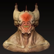 créature bust game monster character 3dprint 3dprinting 3dmodel 3dmodels image creatures head body upperbody upperpart 3d print model - Mito3D