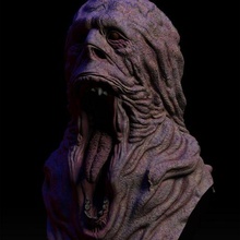 creature bust 3d print model - Mito3D