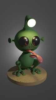 creatura originale design alieno spazio mostro fantasia arte giocattolo 3d print model - Mito3D