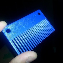 credit card comb fashion minimalist 3d print model - Mito3D