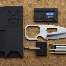 credit card multitool v2 tool edc wallet organizer tools 3d print model - Mito3D