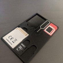 cartão crédito micro sd suporte gadget adaptador caso bainha carteira parede monte 3d print model - Mito3D