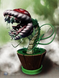 terrifiant dragon plante mario Jeu Jeux bross patron 3d print model - Mito3D