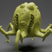 assustador spidey - quickskulpt a arte criaturas aranha monstro doodle creture 3d print model - Mito3D