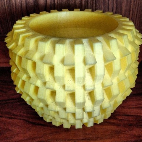 crenollated1 home decor container bowl 3D print model - Mito3D