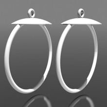 creole earrings jewelry buckles ears creoles 3d print model - Mito3D