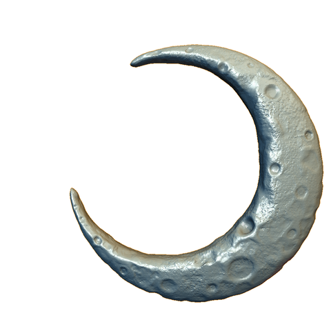 crescent art moon 3D print model - Mito3D