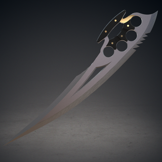 hilal bıçak ağzı boğum Yaprak büyüyen fantezi eklem botu yumruk kamp şövalye yeniden tasarlamak Toplamak kılıç silah hançer kopya Tarih 3d print model - Mito3D