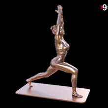 crescent lunge anjaneyasana - sculpt yoga pose decoration ioga home art gift decor x9s x9st0y woman lady girl miniature figurine installation dance gym female statue sculptures 3d print model - Mito3D