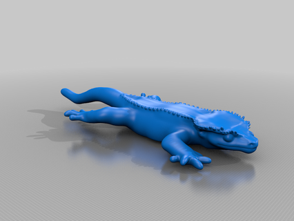crestato geco animale lucertola domestico rettile animali creature arte 3d print model - Mito3D