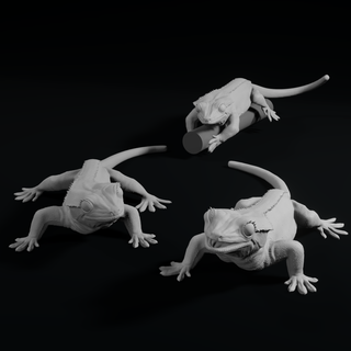 crestado geco lagartija mascota decoración reptil lindo animal juguete mini realista esculpir natural real 3d print model - Mito3D