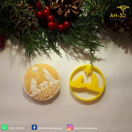 beşik kurabiye kesici kalıbı pişirmek mutfak araç eşyaları fondan bisküvi keskin pişirme Noel Weihnachten 3D print model - Mito3D