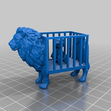 crib gitterbett - lion home containers 3d print model - Mito3D