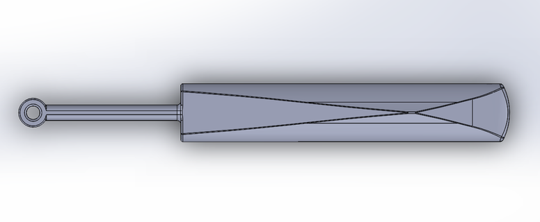 kriket yarasa anahtarlık sırt çantası oyuncak spor etiket anahtar Zincir 3d print model - Mito3D