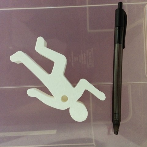 criminal pen holder gadget door silhouette 3D print model - Mito3D