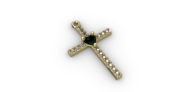 crimpare attraversare pendente gioielleria diecruz ciondolo croce religioso croci 3d print model - Mito3D