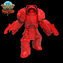cremisi svegliarsi gioco tyberos rosso 40k Aquila caos primarca 30k esaltato kaos spazio marino wargaming warhammer 28mm campione capo khorne 3d print model - Mito3D