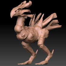 carmesí pico pájaro familiar dnd juego mesa personaje mascota resina anycubic Arte juguete animal 3d print model - Mito3D