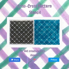 criss-cross pattern stencil 3d print model - Mito3D