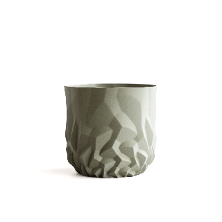 cristales plantador maceta flor envase planta cerámica verdor verde vegetacion matemáticas envolver geometría 3d print model - Mito3D