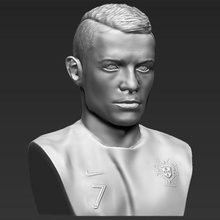 cristiano ronaldo busto de la impresión en 3d listo stl, obj art miniatura estatuilla beckham neymar barcelona real madrid cr7 messi juventus fútbol 3d print model - Mito3D