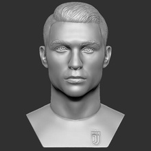 cristiano ronaldo bust 3d printing messi cr7 juventus portugal fc barcelona real madrid soccer football neymar manchester liverpool christmas champions league world cup 3d print model - Mito3D