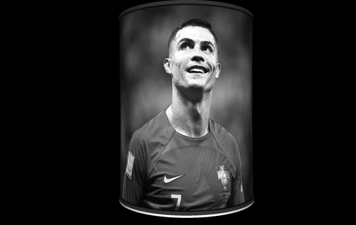 Cristiano Ronaldo lampe lithophanie éclairage LED lumière film sport Christian football Portugal 3d print model - Mito3D