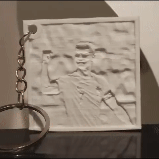 cristiano ronaldo lithophane keychain - cristiano ronaldo litofania key chain christian ronaldo cr7 world cup 2022 real madrid manchester united world cup portugal champion keychain keychain  3d print model - Mito3D