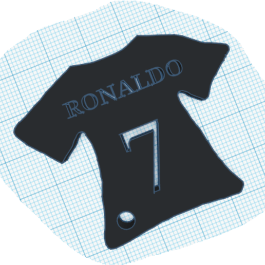 Cristiano ronaldo t shirt 7 anahtarlık gerçek Madrid 3D print model - Mito3D