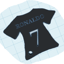cristiano ronaldo t-shirt - 7 keyring real madrid