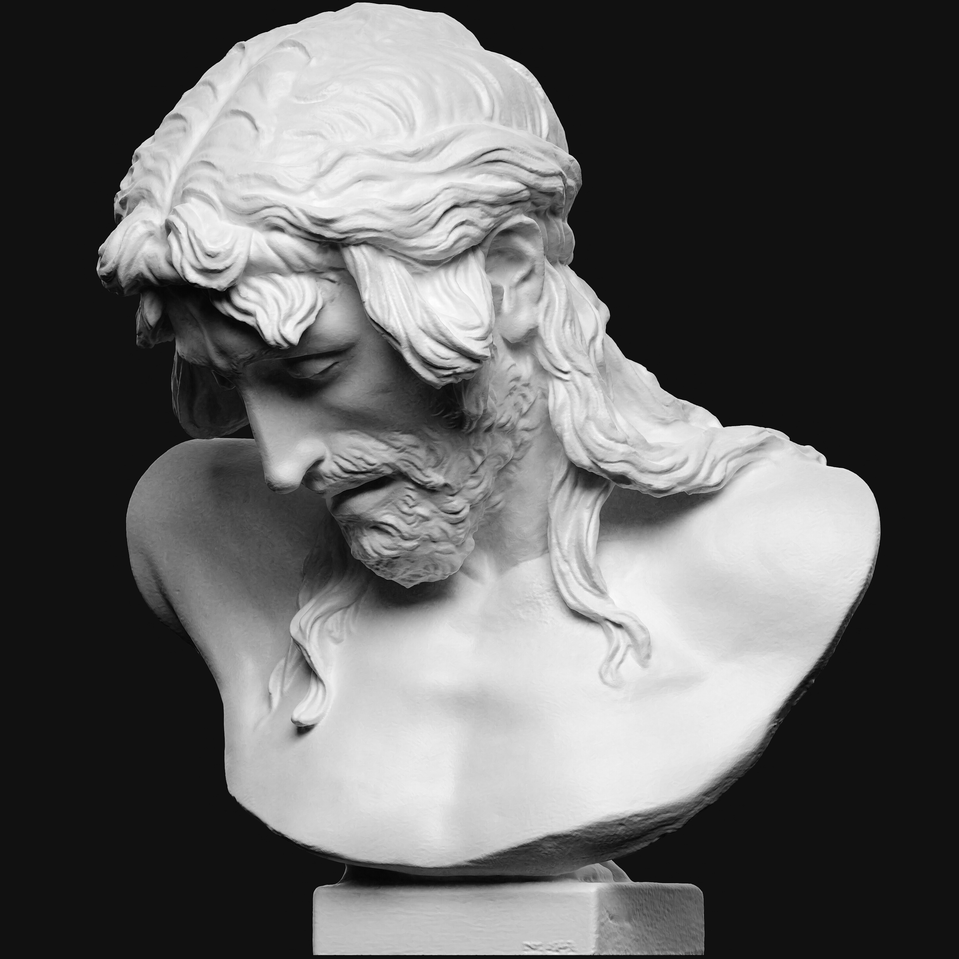 cristo arte busto 3D print model - Mito3D