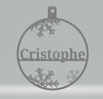 cristophe personalized bauble Home #noel #boule #christmas 3d print model - Mito3D
