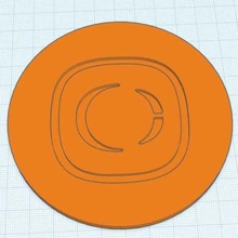 critical music logo coaster art signs logos 3d print model - Mito3D