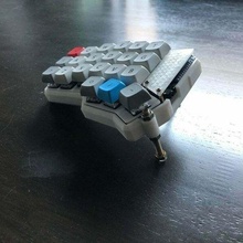 crkbd tented case mechanical keyboard computer 3d print model - Mito3D