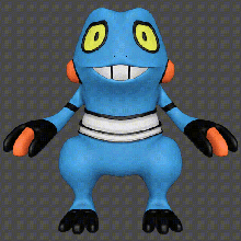 şarlatan pokemon zehir karakurbağası oyuncak 3d print model - Mito3D