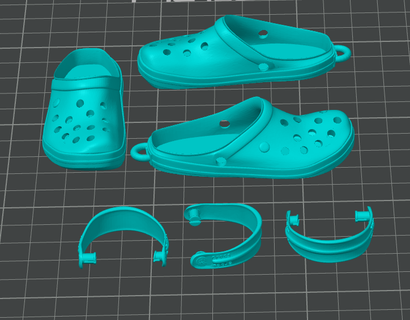 croc keychain 3d print model - Mito3D