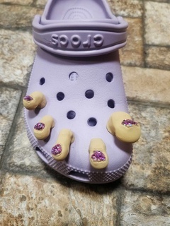 croc dedos pé crocs sapatos charme sandálias 3d print model - Mito3D