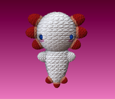 crochet knitted salamandre Accueil maison déco adorable tissu kawaii jouet mode 3d print model - Mito3D