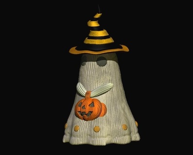 crochê Bruxas abóbora fantasma feito mão assustador tricô viciado tempero arte abóboras 3d print model - Mito3D