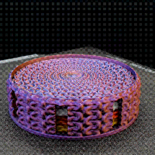 crochet tricoté verre rétro moderne Coaster Accueil maison décor couture illusion vaisselle boisson titulaire soutien tasses cuisine gadget 3d print model - Mito3D