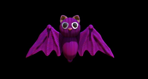 crochet knitting halloween bat hanger handmade fall spooky yarn art love bats october pumpkin ball autumn game trickortreat 3d print model - Mito3D