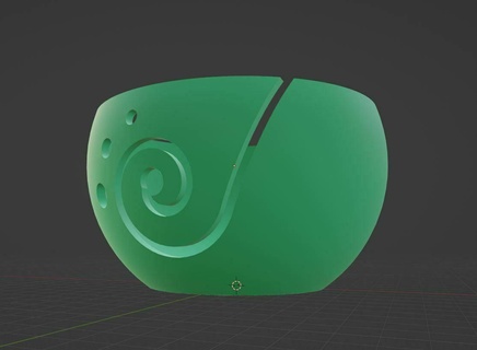 tığ işi iplik Kulp destek çanak 3d print model - Mito3D