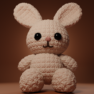 crochê coelho amigurumi arte páscoa plushie tricotar tricotado lã ovo 3d print model - Mito3D