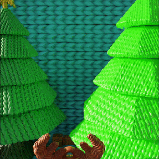 crocheted christmas tree reindeer- flexi print place Various reindeer amigurumi crochet in reno knitted 3d print model - Mito3D