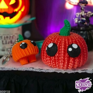 crocheted pumpkin & keychain 3d print model - Mito3D