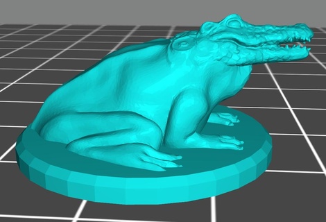 crock hop kurbağa timsah 28mm dnd canavar pişmiş 3d print model - Mito3D