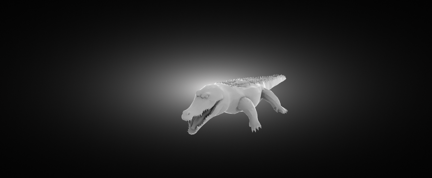 Krokodil Tier Natur Kunst 3D print model - Mito3D